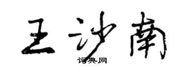 曾庆福王沙南行书个性签名怎么写
