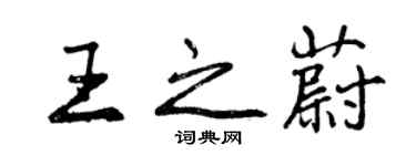 曾庆福王之蔚行书个性签名怎么写