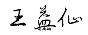 曾庆福王益仙行书个性签名怎么写