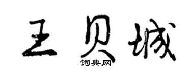 曾庆福王贝城行书个性签名怎么写