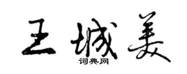 曾庆福王城美行书个性签名怎么写