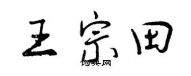 曾庆福王宗田行书个性签名怎么写