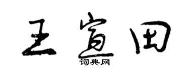 曾庆福王宣田行书个性签名怎么写