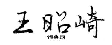 曾庆福王昭崎行书个性签名怎么写