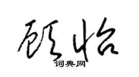 梁锦英顾怡草书个性签名怎么写
