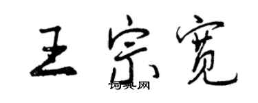 曾庆福王宗宽行书个性签名怎么写
