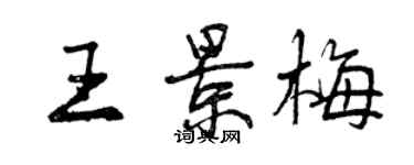 曾庆福王景梅行书个性签名怎么写
