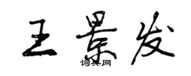 曾庆福王景发行书个性签名怎么写