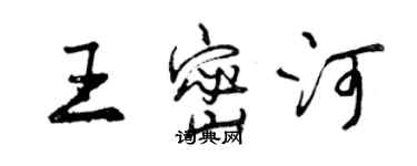 曾庆福王密河行书个性签名怎么写