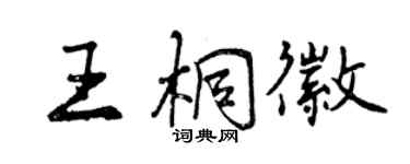 曾庆福王桐徽行书个性签名怎么写