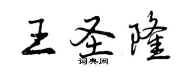曾庆福王圣隆行书个性签名怎么写