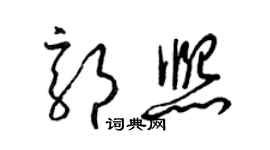 梁锦英郭熙草书个性签名怎么写