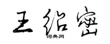 曾庆福王绍密行书个性签名怎么写