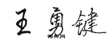 骆恒光王勇键行书个性签名怎么写
