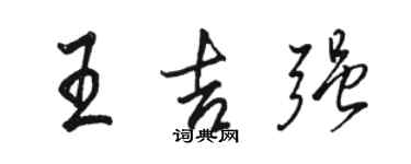 骆恒光王吉强行书个性签名怎么写