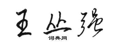 骆恒光王丛强行书个性签名怎么写