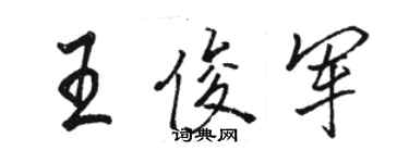 骆恒光王俊军行书个性签名怎么写