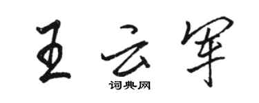 骆恒光王云军行书个性签名怎么写