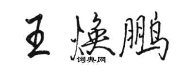 骆恒光王焕鹏行书个性签名怎么写