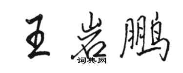 骆恒光王岩鹏行书个性签名怎么写