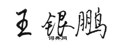 骆恒光王银鹏行书个性签名怎么写