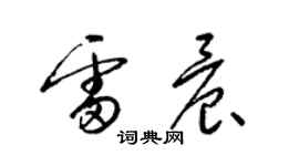 梁锦英雷晨草书个性签名怎么写