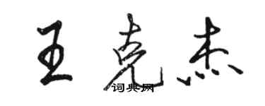 骆恒光王克杰行书个性签名怎么写