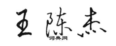 骆恒光王陈杰行书个性签名怎么写