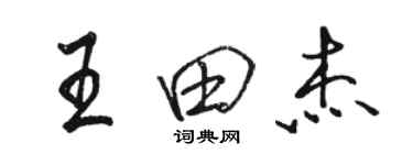 骆恒光王田杰行书个性签名怎么写