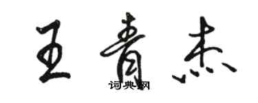 骆恒光王青杰行书个性签名怎么写