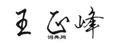 骆恒光王正峰行书个性签名怎么写