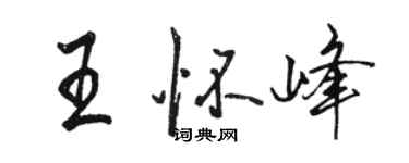 骆恒光王怀峰行书个性签名怎么写