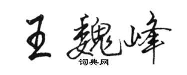 骆恒光王魏峰行书个性签名怎么写