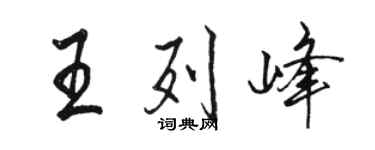 骆恒光王列峰行书个性签名怎么写