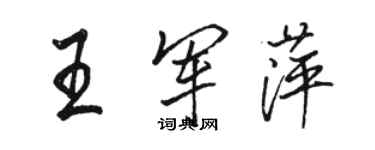 骆恒光王军萍行书个性签名怎么写