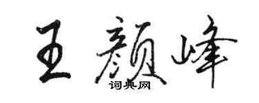 骆恒光王颜峰行书个性签名怎么写