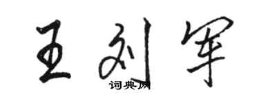 骆恒光王刘军行书个性签名怎么写