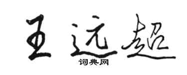 骆恒光王远超行书个性签名怎么写