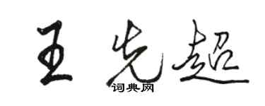 骆恒光王先超行书个性签名怎么写
