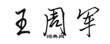 骆恒光王周军行书个性签名怎么写