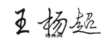 骆恒光王杨超行书个性签名怎么写