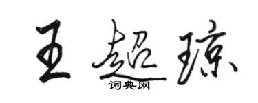 骆恒光王超琼行书个性签名怎么写