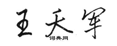 骆恒光王夭军行书个性签名怎么写