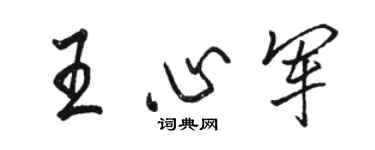骆恒光王心军行书个性签名怎么写