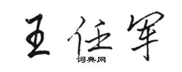 骆恒光王任军行书个性签名怎么写