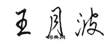 骆恒光王月波行书个性签名怎么写