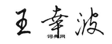骆恒光王幸波行书个性签名怎么写