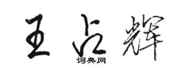 骆恒光王占辉行书个性签名怎么写