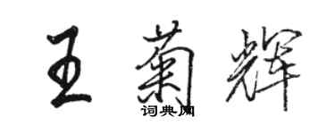 骆恒光王菊辉行书个性签名怎么写