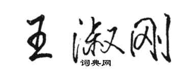 骆恒光王淑刚行书个性签名怎么写